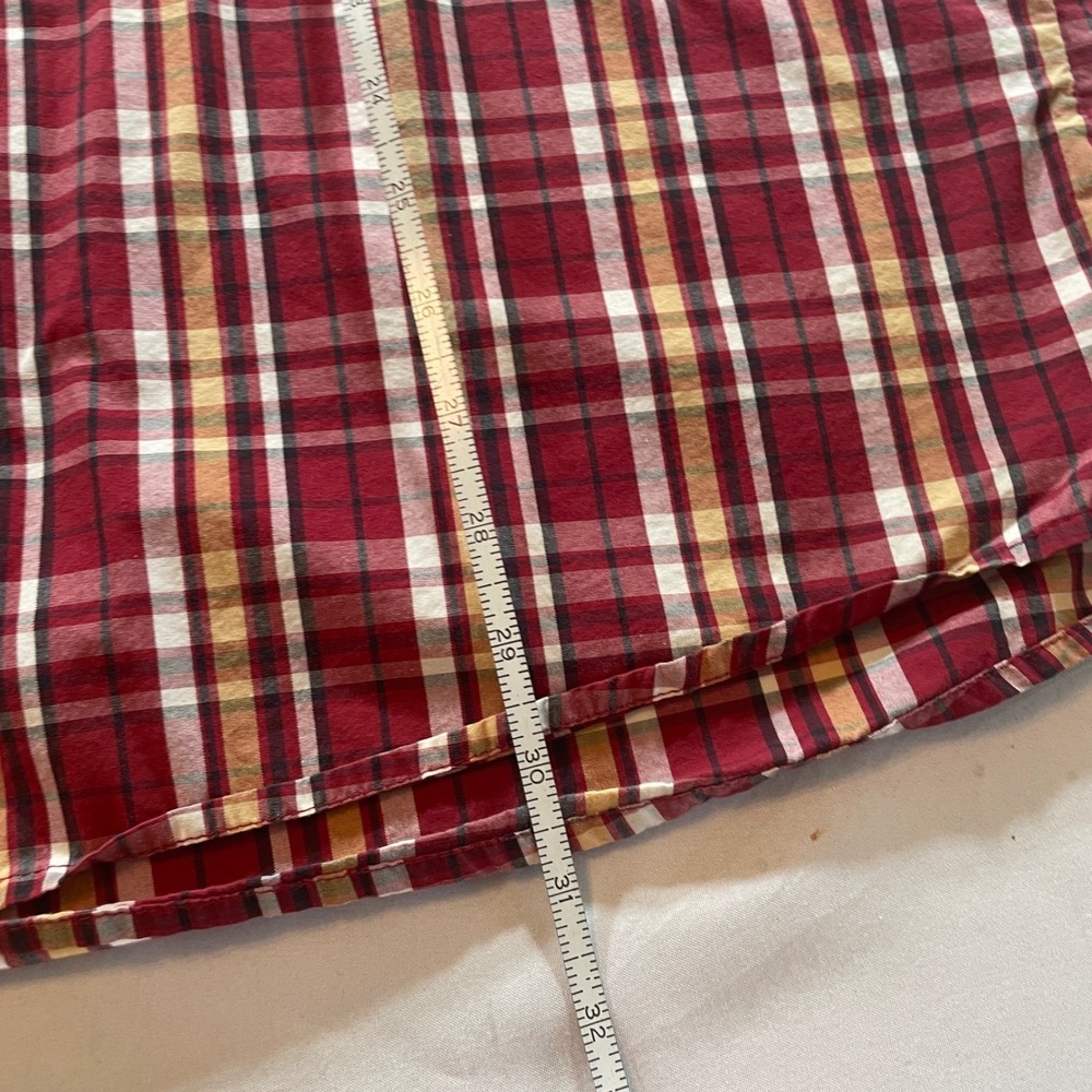 Ecko Unltd Plaid Shirt Mens Large Red Short Sleeve Cotton Button Down Casual - Picture 7 of 8